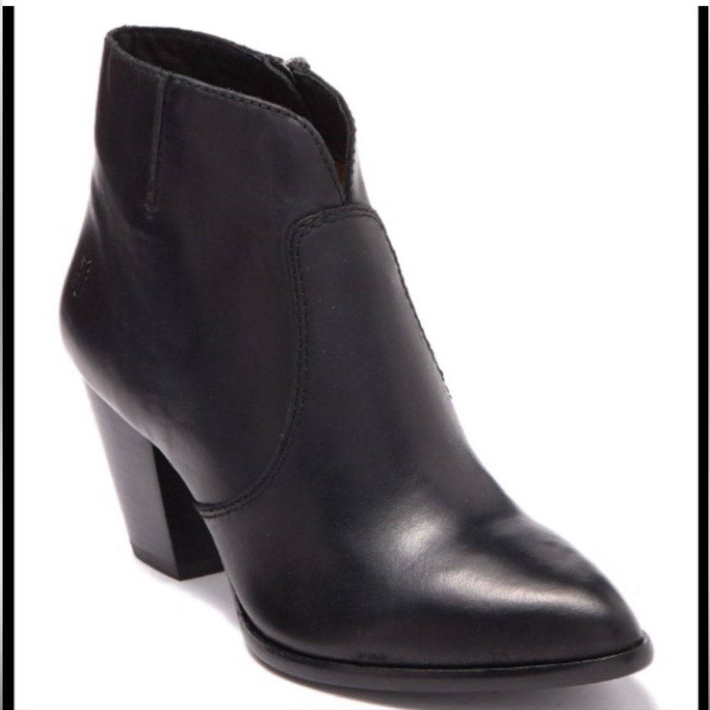 NWOT FRYE Black Leather Jennifer Ankle Boot 8.5